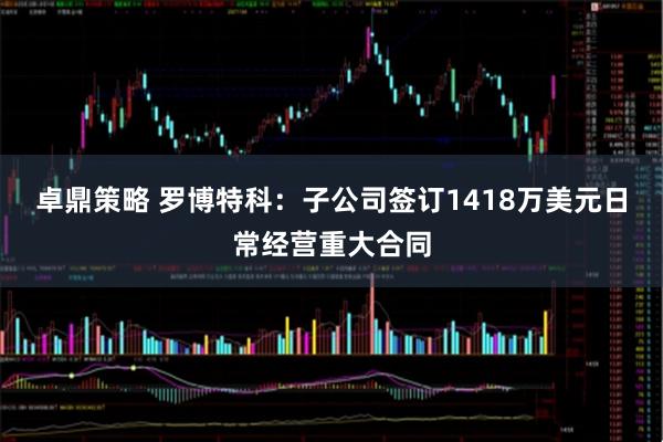 卓鼎策略 罗博特科：子公司签订1418万美元日常经营重大合同